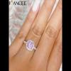 Round Cut Pink Sapphire 925 Sterling Silver Engagement Ring - Joancee.com