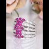 Round Cut Ruby 925 Sterling Silver Cluster Cocktail Ring - Joancee.com