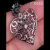Halloween Heart Shape 925 Sterling Silver Spider Necklace - Joancee.com