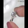 1.25 CT Pear Cut Moissanite Sterling Silver Twisted Engagement Ring -Joancee.com