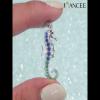 Dainty Blue Sapphire and Emerald 925 Sterling Silver Seahorse Necklace - Joancee.com