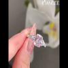 Cushion Cut Pink Sapphire 925 Sterling Silver Engagement Ring - Joancee.com
