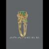 Yellow Gold Vintage Emerald Cut Emerald 925 Sterling Silver Engagement Ring - Joancee.com