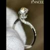 Cushion Cut White Sapphire 925 Sterling Silver Swirl Engagement Ring - Joancee.com