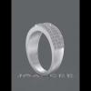 Round Cut White Sapphire 925 Sterling Silver Five Row Wedding Band - Joancee.com