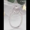 Pear Cut White Sapphire 925 Sterling Silver Double Halo Engagement Ring