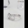 Pear Cut White Sapphire 925 Sterling Silver Infinity Promise Ring - Joancee.com