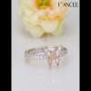 Round Cut White Sapphire 925 Sterling Silver Rose Gold Butterfly Ring - Joancee.com