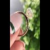 Rose Gold Solitaire Cushion Cut White Sapphire 925 Sterling Silver Engagement Ring