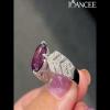 Oval Cut Amethyst 925 Sterling Silver Engagement Ring - Joancee.com