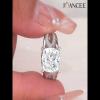 Cushion Cut White Sapphire 925 Sterling Silver Engagement Ring - Joancee.com