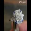 Vintage Sterling Silver Halo Engagement Ring