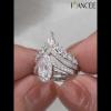 Pear Cut White Sapphire 925 Sterling Silver Crown Halo Bridal Sets - Joancee.com