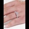 Twisted Cushion Cut White Sapphire 925 Sterling Silver Engagement Ring