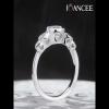 Round Cut White Sapphire 925 Sterling Silver Five Stone Engagement Ring -Joancee.com