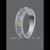 Round Cut 925 Sterling Silver The Starry Night Inspired Women's Band - Joancee.com