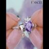 Claddagh Heart Cut Amethyst 925 Sterling Silver Engagement Ring - Joancee.com
