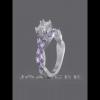 Princess Cut White Sapphire 925 Sterling Silver Twisted Engagement Ring - Joancee.com