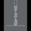 Round White Sapphire 925 Sterling Silver Flower Triple Pendant Necklace - Joancee.com