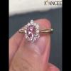 Yellow Gold Round Cut Pink Sapphire 925 Sterling Silver Engagement Ring - Joancee.com