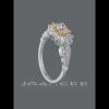 Round Cut White Sapphire 925 Sterling Silver Flower Halo Engagement Ring - Joancee.com