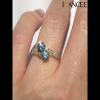 Yellow Gold Round Cut Blue Sapphire 925 Sterling Silver Engagement Ring - Joancee.com