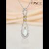 Pear Cut Opal 925 Sterling Silver Infinity Necklace - Joancee.com