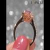 Rose Gold Radiant Cut Pink Sapphire 925 Sterling Silver Halo Engagement Ring - Joancee.com