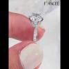 Round Cut White Sapphire 925 Sterling Silver Classic Engagement Ring - Joancee.com