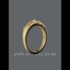 Yellow Gold Diagonal Round Cut White Sapphire 925 Sterling Silver Men's Band -Joancee.com