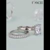 Classic Round Cut White Sapphire Sterling Silver Bridal Ring Sets - Joancee.com