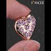 Rose Gold Heart to Heart Ruby 925 Sterling Silver Necklace - Joancee.com