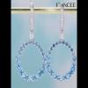 Oval Cut Aquamarine Sterling Silver Drop Earrings - Joancee.com