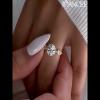 Yellow Gold Round Cut White Sapphire 925 Sterling Silver Engagement Ring - Joancee.com