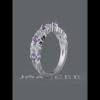 Round Cut Amethyst 925 Sterling Silver Women's Band -Joancee.com