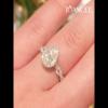 Pear Cut White Sapphire Sterling Silver Twisted Halo Engagement Ring