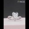 Heart Cut White Sapphire 925 Sterling Silver Engagement Ring - Joancee.com