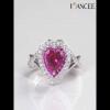 Heart Cut Ruby 925 Sterling Silver Twisted Engagement Ring - Joancee.com