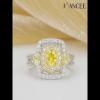 Cushion Cut Yellow Topaz 925 Sterling Silver Halo Engagement Ring - Joancee.com
