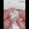 Cushion Cut White Sapphire 925 Sterling Silver Engagement Ring - Joancee.com