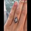 Vintage Marquise Cut White Sapphire 925 Sterling Silver Halo Engagement Ring - Joancee.com