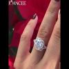 Round Cut White Sapphire 925 Sterling Silver Engagement Ring - Joancee.com