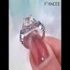 Cushion Cut White Sapphire 925 Sterling Silver Butterfly Engagement Ring - Joancee.com