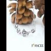 Halloween 925 Sterling Silver Five Skull Pumpkin Chain Pendant Necklace - Joancee.com