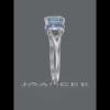 Emerald Cut Aquamarine 925 Sterling Silver Engagement Ring - Joancee.com