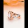 Round Cut White Sapphire 925 Sterling Silver Two Tone Rose Promise Ring - Joancee.com
