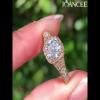 Yellow Gold Cushion Cut White Sapphire 925 Sterling Silver Engagement Ring - Joancee.com