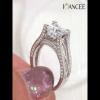 Art Deco Princess Cut White Sapphire 925 Sterling Silver Twisted Engagement Ring - Joancee.com