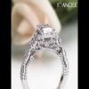 Joancee Emerald Cut White Sapphire 925 Sterling Silver Twisted Engagement Ring