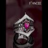 Halloween Heart Cut Ruby 925 Sterling Silver Spider Web Ring - Joancee.com